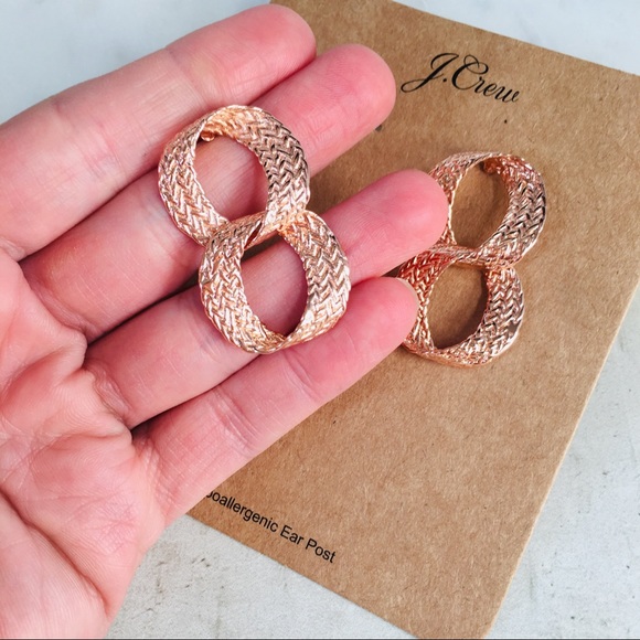 J. CREW Rope Double-Hoop Earrings - Picture 2 of 6